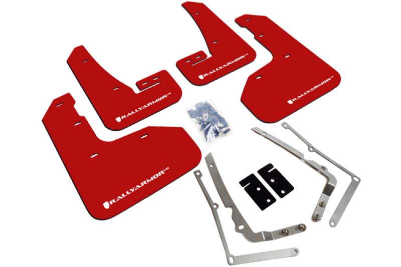 1519 VOLKSWAGEN GOLF R (EX GOLF OR SPORTWAGEN) RED MUD FLAP/WHITE LOGO