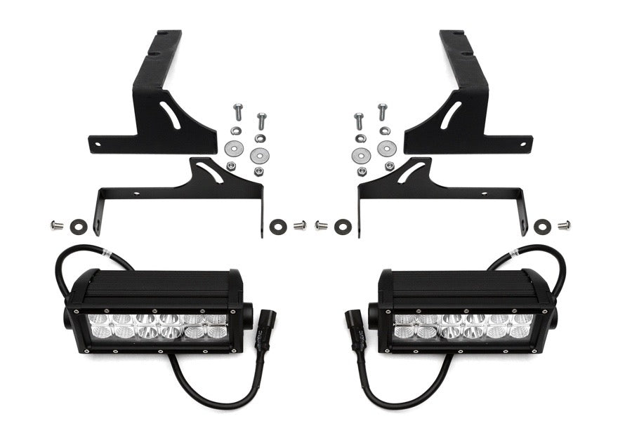 ~(6 lbs. 16X9X7)~ 2015-2017 CHEVROLET SILVERADO 2500/3500: Rear Bumper/Frame LED Light Bar Mounts - 8 IN Opening - Swivel Adjustments - to Mount 6 IN Zroadz LED or similar light - Bolt On Easy Install - For Rear View and Distance Visibility