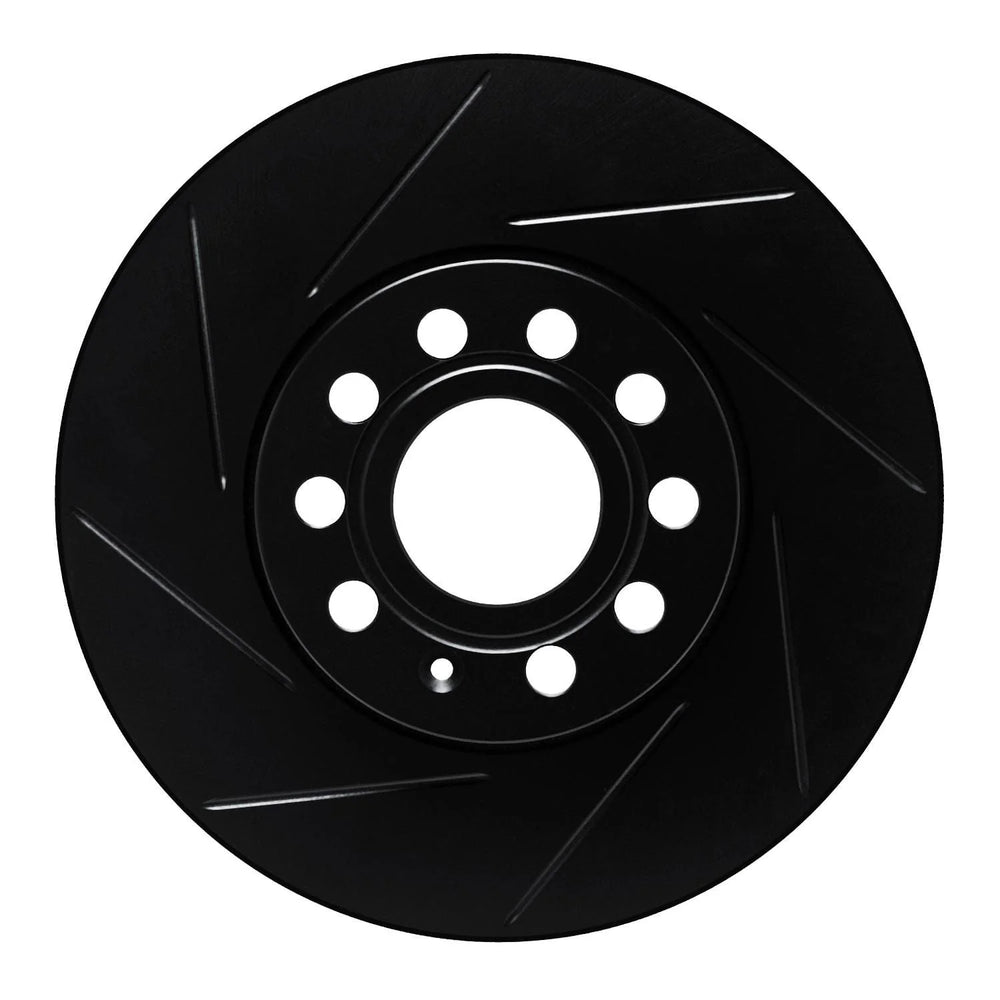 R1 05-21 Audi A3 Front Left Slotted Black Brake Rotor