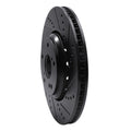 R1 16-22 Acura ILX Front Right Drilled & Slotted Black Brake Rotor