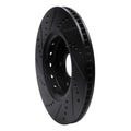 R1 16-22 Acura ILX Front Right Drilled & Slotted Black Brake Rotor