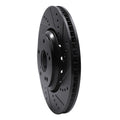 R1 16-22 Acura ILX Front Right Drilled & Slotted Black Brake Rotor