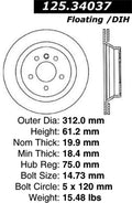 Stoptech auto part installed view