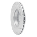 R1 Concepts Brake Rotor Drilled and Slotted Silver Fits Audi TT