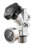 Super Hi-Flo Bottle Valve With Black Face Gauge Hi-Flo' Nitrous Valve For Bottles 5 Lbs. And Larger NOS