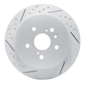 R1 09-15 Toyota Venza Rear Left Drilled & Slotted Geoperformance Rotor
