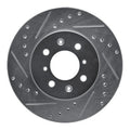 R1 79-83 Mazda RX-7 Front Left Drilled & Slotted Silver Brake Rotor