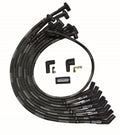 Moroso SBC Over Valve Cover 135 Deg Plug HEI Sleeved Ultra Spark Plug Wire Set - Black