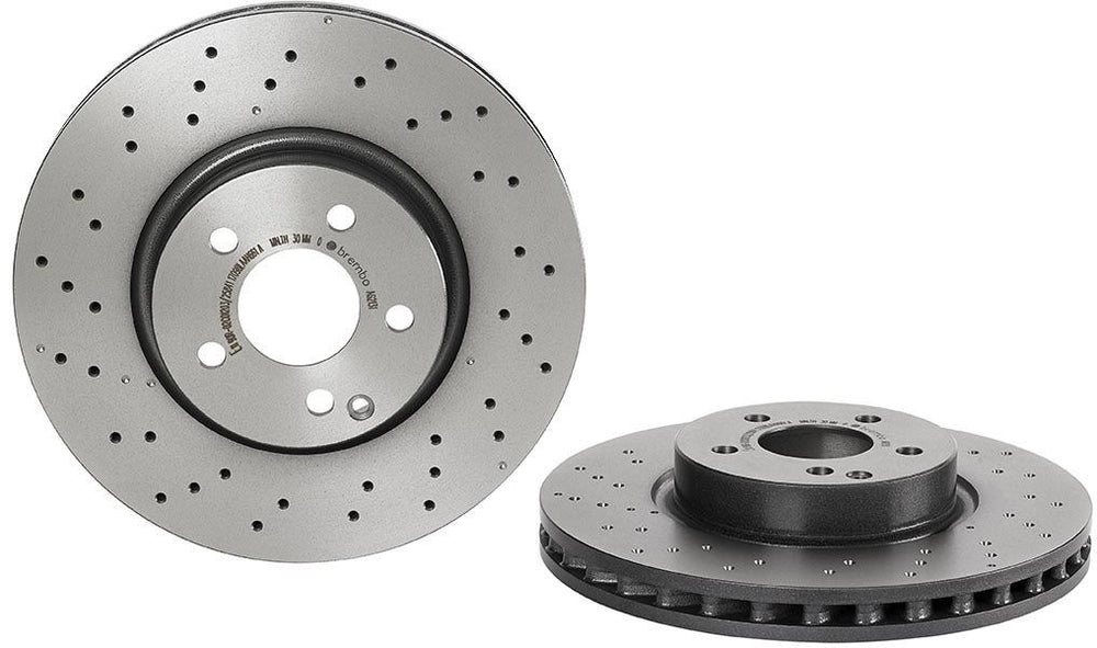 Brembo 2014 Mercedes C300/08-15 C350/14-16 E250 Front Premium UV Coated OE Equivalent Rotor