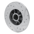 R1 76-84 Porsche 924 Front Left Drilled & Slotted Silver Brake Rotor