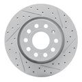 R1 05-15 Volkswagen Jetta Sedan Front Right Drilled & Slotted Geoperformance Rotor