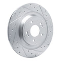 DFC 22-25 Hyundai Ioniq 6 Rear Right Drilled & Slotted Silver Brake Rotor