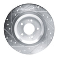 DFC 22-25 Hyundai Ioniq 6 Rear Right Drilled & Slotted Silver Brake Rotor