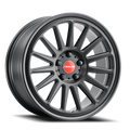 Aluminum Wheels 18x9.5 Grip 315B Satin Black Red and Black Logo Multi Spoke 35 Offset 5 on 112 Bolt Pattern 66.6 Bore Raceline