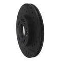 R1 91-04 Dodge STEALTH Front Left Drilled & Slotted Black Brake Rotor
