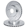 R1 88-91 Honda Prelude Front Drilled & Slotted Silver Brake Rotor Set