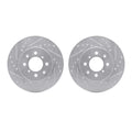R1 88-91 Honda Prelude Front Drilled & Slotted Silver Brake Rotor Set