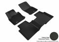 3D MAXpider 2018-2019 Volkswagen Tiguan w/ 5 Seat Kagu Front & Rear Floormats - Black