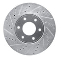 R1 06-09 Chevrolet Trailblazer Front Left Drilled & Slotted Silver Brake Rotor