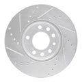 DFC 03-11 Cadillac BLS (Mexico) Front Right Drilled & Slotted Silver Brake Rotor