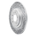 R1 14-23 Jeep Cherokee Rear Left Drilled & Slotted Geo-Carbon Rotor
