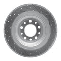 R1 14-23 Jeep Cherokee Rear Left Drilled & Slotted Geo-Carbon Rotor