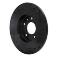 R1 11-19 Buick Verano Rear Left Drilled & Slotted Black Brake Rotor