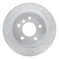 R1 09-16 BMW Z4 Rear Right Drilled & Slotted Silver Brake Rotor