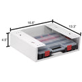 END UNDER SHELF PANEL BRACKET WITH SMALL PARTS ORGANIZER CASE 16 X 4.5 X 13.5IN WHITE STEEL FINISH