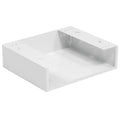END UNDER SHELF PANEL BRACKET WITH SMALL PARTS ORGANIZER CASE 16 X 4.5 X 13.5IN WHITE STEEL FINISH