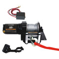 2000lb ATV Winch with Mini-Rocker Switch Mounting Channel Roller Fairlead
