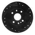 R1 00-06 Peugeot 406 (Mexico) Rear Right Drilled & Slotted Black Brake Rotor