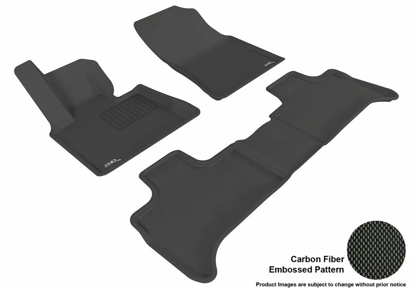 3D KAGU FLOOR MAT 2 ROW SET BLACK