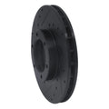 R1 87-88 Toyota Pickup Front Left Drilled & Slotted Black Brake Rotor