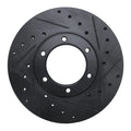 R1 87-88 Toyota Pickup Front Right Drilled & Slotted Black Brake Rotor
