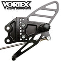 Vortex Racing 04-05 Kawasaki ZX-10R Ninja Adjustable Rearsets- Black