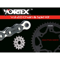 Vortex Racing V3 2.0 Chain and Sprocket Kit 2912-17,193S-44,525RX3-118- Black