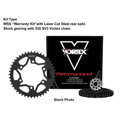 Vortex Racing V3 2.0 Chain and Sprocket Kit 3516-17,438S-45,530SX3-118- Black