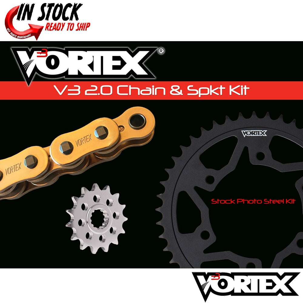 Vortex Racing V3 2.0 Chain and Sprocket Kit 3521-18,527S-43,G530RX3-118- Gold