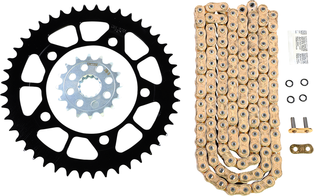 Vortex Racing V3 2.0 Chain and Sprocket Kit 3766-16,196AK-45,G520RX3-120- Gold