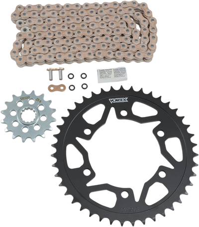 Vortex Racing V3 2.0 Chain and Sprocket Kit 2910-16,435CS-43,G525SX3-114- Gold