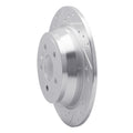 DFC 13-15 Land Rover LR2 Rear Left Drilled & Slotted Silver Brake Rotor