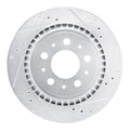 R1 00-00 Volvo V70 Rear Right Drilled & Slotted Silver Brake Rotor
