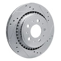 R1 00-00 Volvo V70 Rear Right Drilled & Slotted Silver Brake Rotor
