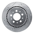 R1 00-00 Volvo V70 Rear Left Drilled & Slotted Silver Brake Rotor