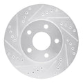 R1 07-10 Chevrolet COBALT Front Left Drilled & Slotted Silver Brake Rotor