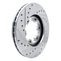 R1 Concepts Brake Rotor Drilled and Slotted Silver Fits Infiniti QX4