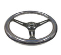 NRG Classic Wood Grain Steering Wheel (350mm) Chameleon/Pearlescent Paint Grip w/Blk 3-Spoke