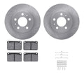 R1 Concepts Brake Rotor- Blank with Optimum Oe Pads Hdw Fits Volvo 142