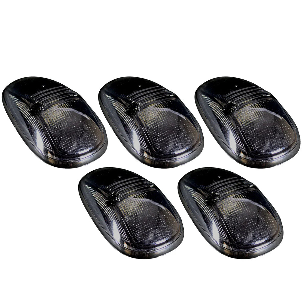 Running Lights: 1999-2002 Dodge Pick Up Fullsize; Cab Roof Lights; smoked lenses with black housing; 5 piece